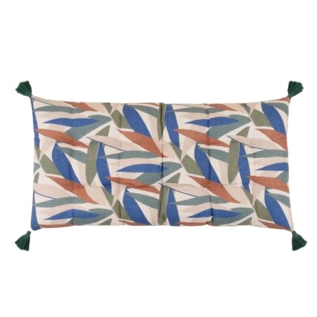 Coussin extérieur feuillage vert 60x120cm en tissu | Hashtag Déco