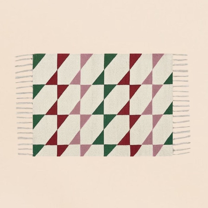 Tapis ethnique géométrique 80x150 cm en coton | Hashtag Déco