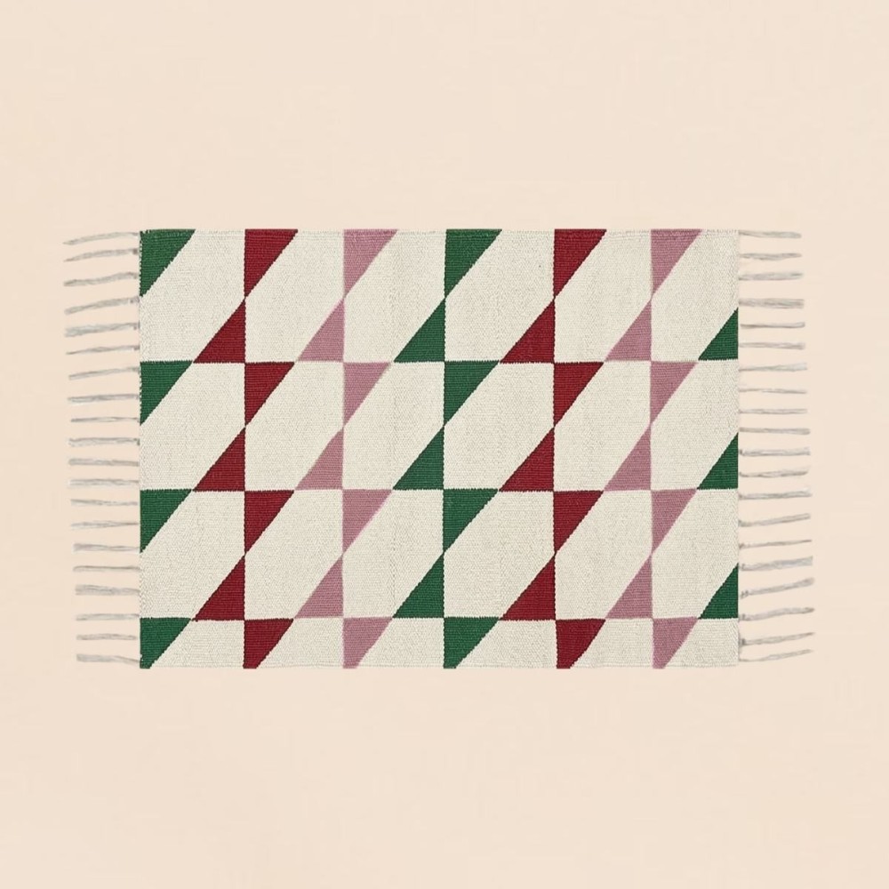 Tapis ethnique géométrique 80x150 cm en coton | Hashtag Déco