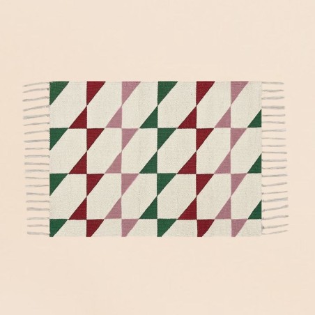 Tapis ethnique géométrique 80x150 cm en coton | Hashtag Déco