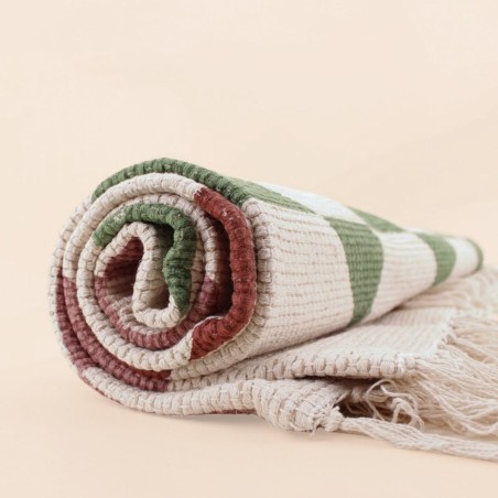 Tapis ethnique géométrique 80x150 cm en coton | Hashtag Déco