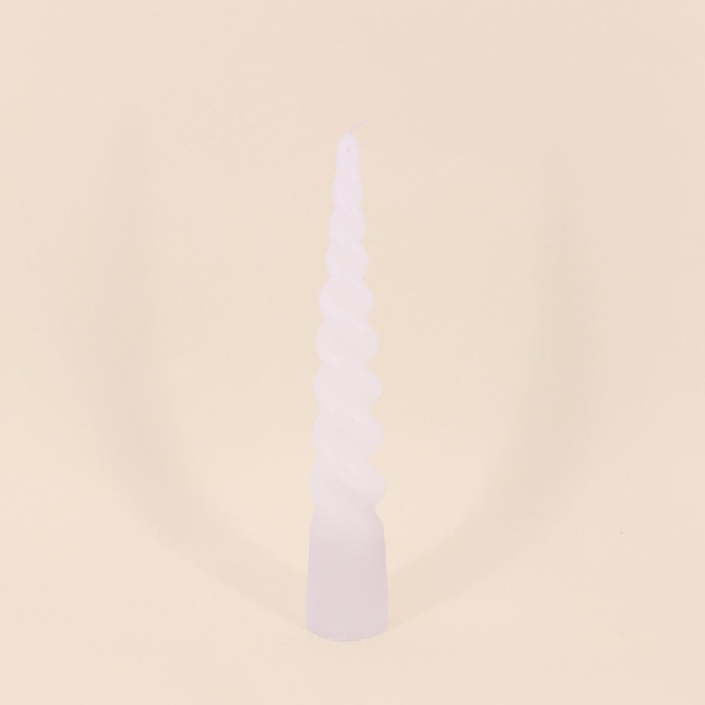Bougie cône torsadé paraffine 30cm élégante | Hashtag Déco