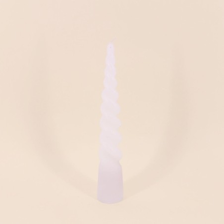 Bougie cône torsadé paraffine 30cm élégante | Hashtag Déco