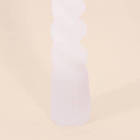 Bougie cône torsadé paraffine 30cm élégante | Hashtag Déco