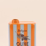 Vase faïence rayé orange 17cm | Hashtag Déco