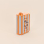 Vase faïence rayé orange 17cm | Hashtag Déco