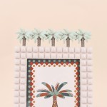 Cadre photo palmiers résine beige 13x18cm | Hashtag Déco