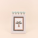 Cadre photo palmiers résine beige 13x18cm | Hashtag Déco