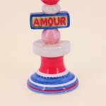 Bougeoir amour rouge en dolomite 20cm | Hashtag Déco