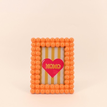 Cadre photo orange en résine 13x18cm | Hashtag Déco