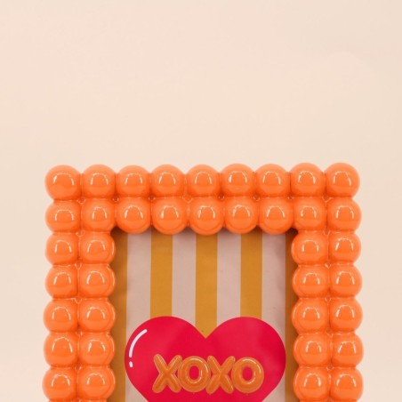 Cadre photo orange en résine 13x18cm | Hashtag Déco