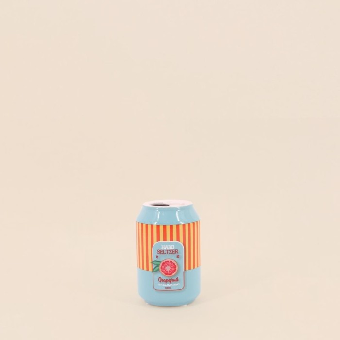 Vase canette limonade céramique bleu orange | Hashtag Déco