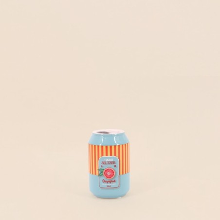 Vase canette limonade céramique bleu orange | Hashtag Déco