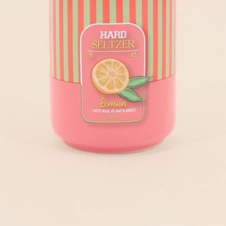 Vase canette céramique parme jaune 11cm | Hashtag Déco