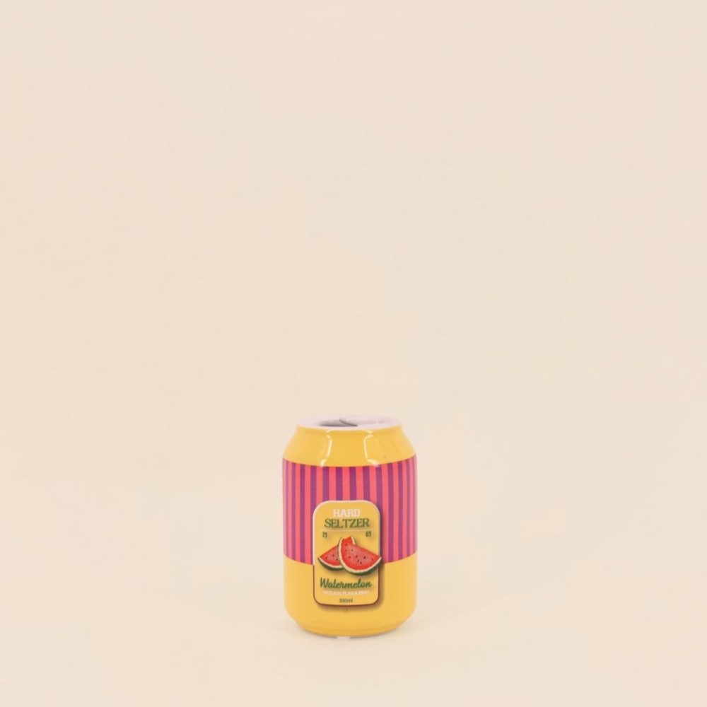 Vase canette céramique jaune rose 11cm | Hashtag Déco