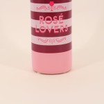 Vase bouteille faïence rose rayé 29cm | Hashtag Déco