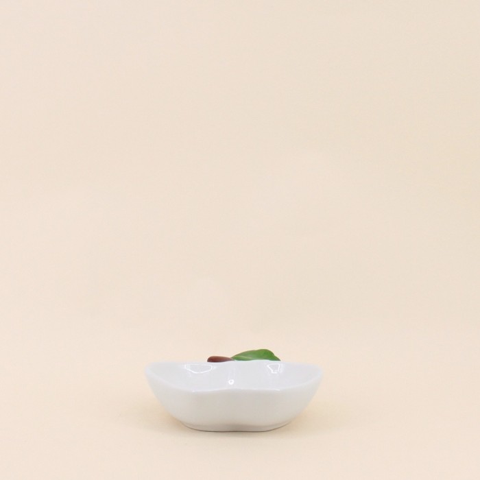 Vide poche pomme vert en céramique 18x17cm | Hashtag Déco
