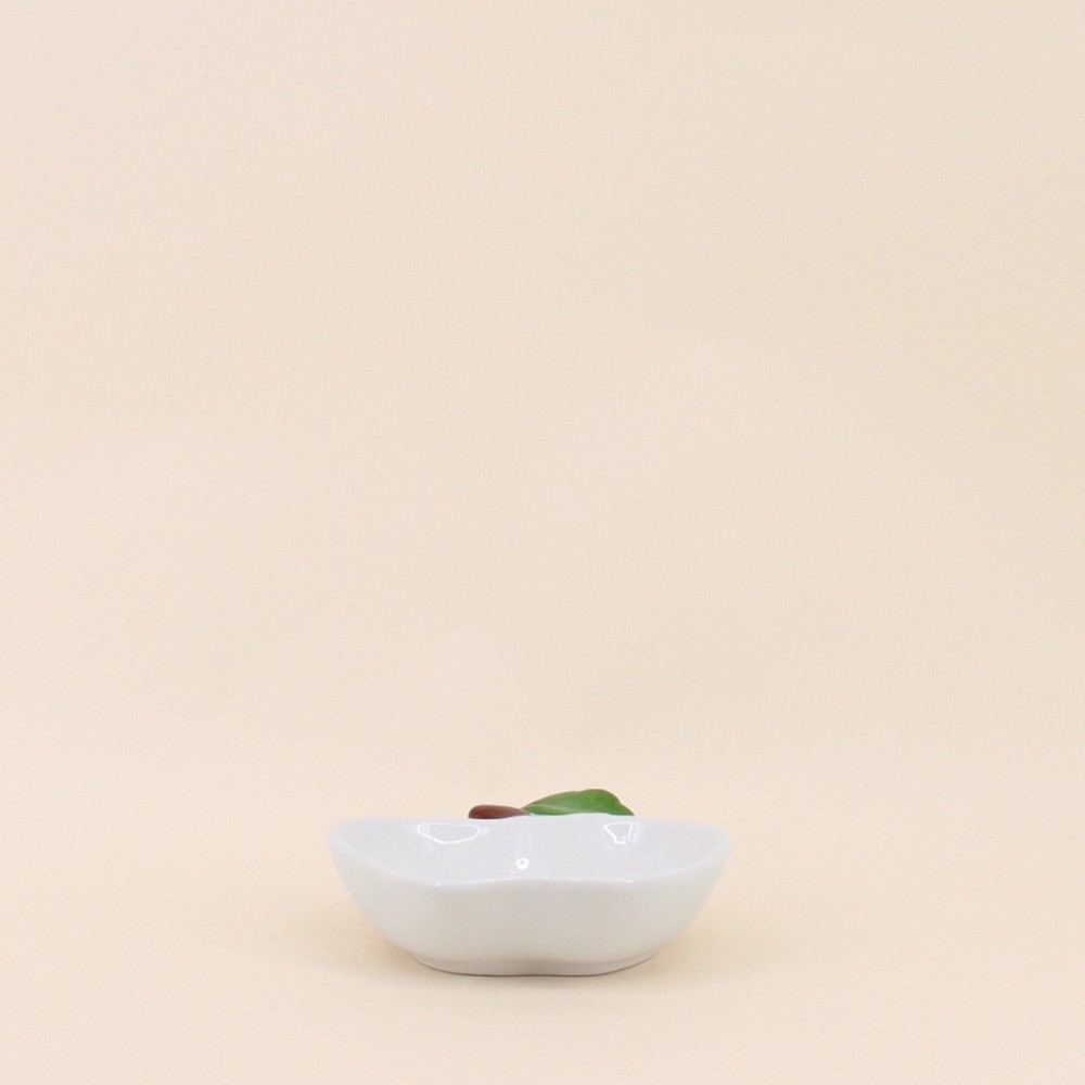 Vide poche pomme vert en céramique 18x17cm | Hashtag Déco