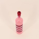 Vase bouteille faïence rose rayé 29cm | Hashtag Déco