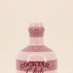 Vase en faïence rayé beige rose 21cm | Hashtag Déco