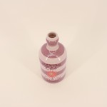 Vase en faïence rayé beige rose 21cm | Hashtag Déco