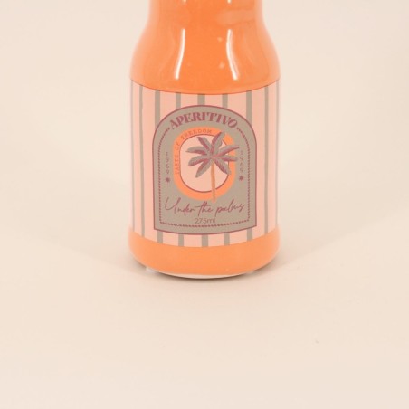 Vase bouteille céramique orange 24cm unique | Hashtag Déco