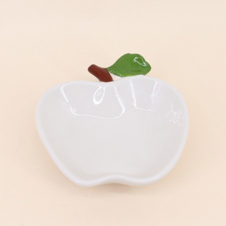 Vide poche pomme vert en céramique 18x17cm | Hashtag Déco
