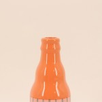 Vase bouteille céramique orange 24cm unique | Hashtag Déco