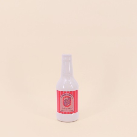 Vase bouteille céramique blanc rose 21cm | Hashtag Déco