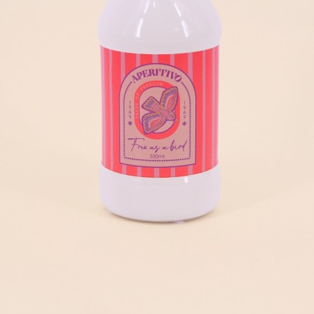 Vase bouteille céramique blanc rose 21cm | Hashtag Déco