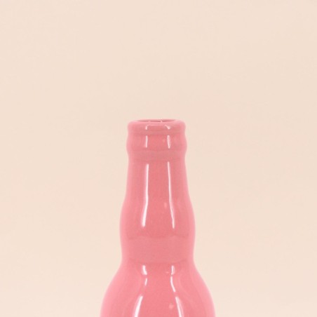 Vase bouteille rose en céramique 22cm | Hashtag Déco