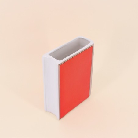 Vase livre en dolomite orange 18cm | Hashtag Déco