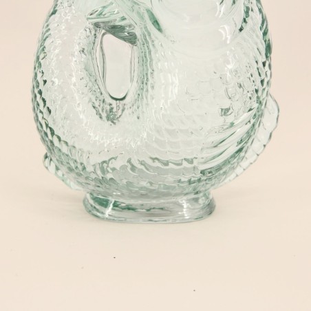 Vase poisson en verre 24cm transparent | Hashtag Déco