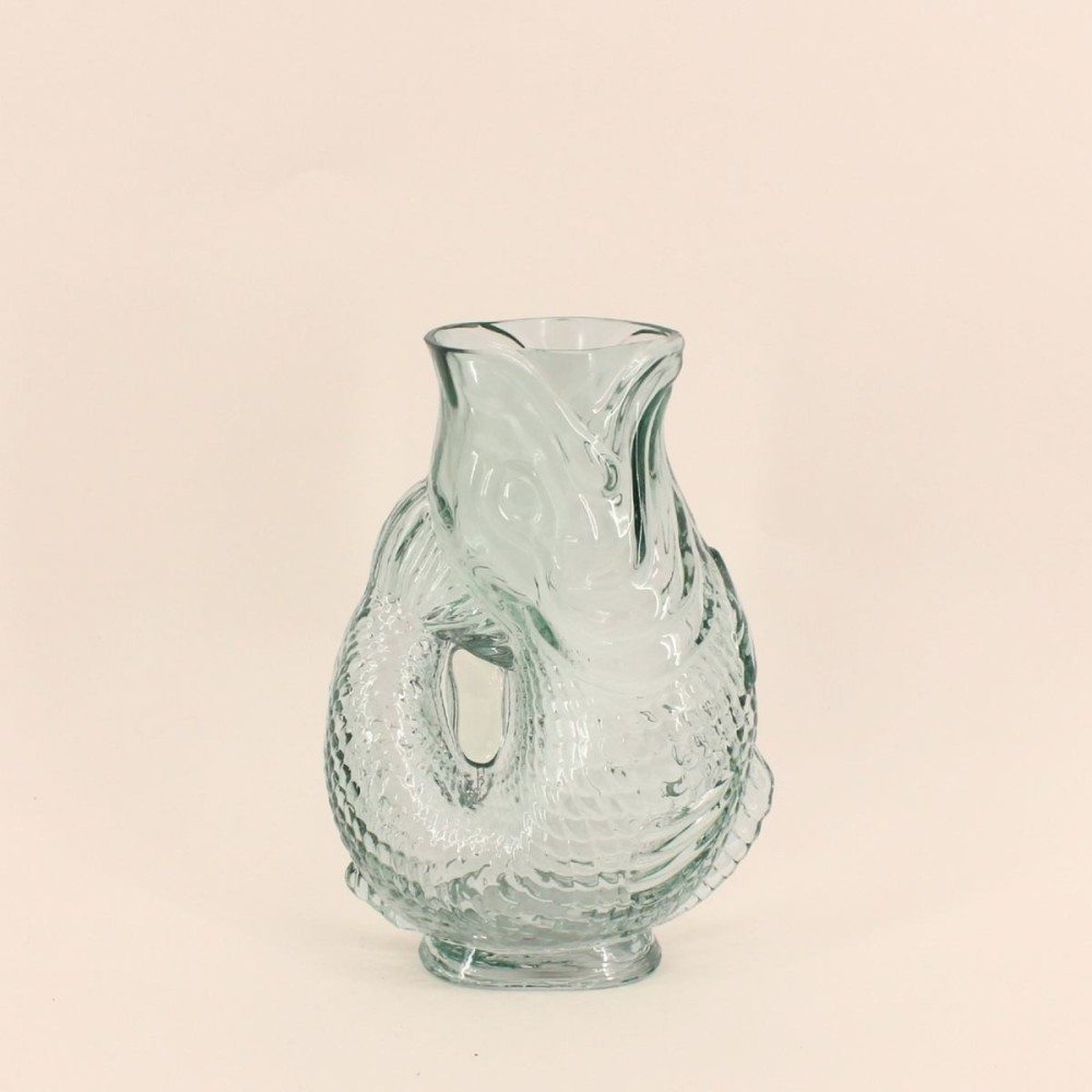Vase poisson en verre 24cm transparent | Hashtag Déco