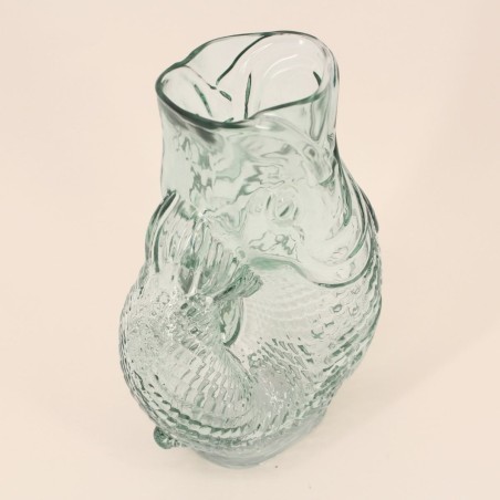 Vase poisson en verre 24cm transparent | Hashtag Déco