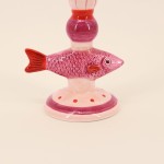 Bougeoir poisson violet en dolomite | Hashtag Déco