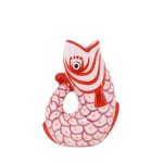 Vase poisson dolomite rouge 25cm | Hashtag Déco