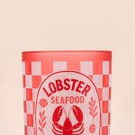 Photophore homard en verre rouge 18cm | Hashtag Déco