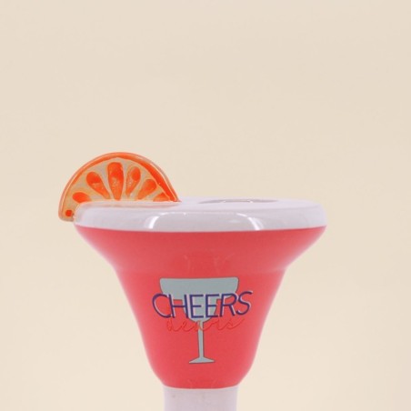 Vase en faïence rose 16cm, charme et élégance | Hashtag Déco