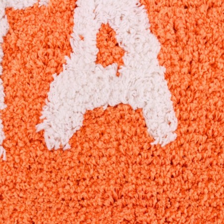 Tapis de bain coton orange vert 50x80cm | Hashtag Déco