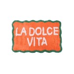 Tapis de bain coton orange vert 50x80cm | Hashtag Déco