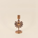 Bougeoir coeur en métal doré 20cm | Hashtag Déco