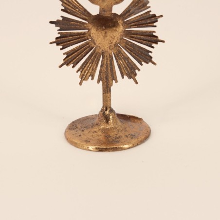 Bougeoir coeur en métal doré 20cm | Hashtag Déco