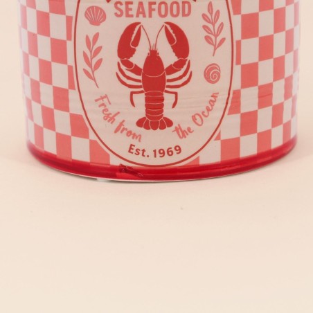 Cache pot homard rouge en dolomite 13cm | Hashtag Déco