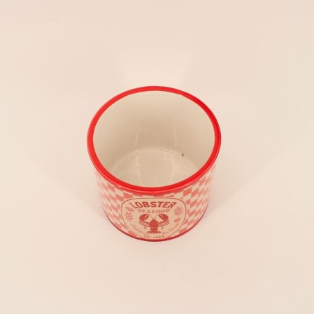 Cache pot homard rouge en dolomite 13cm | Hashtag Déco
