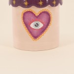 Boîte à souvenirs cœur en dolomite jaune | Hashtag Déco