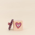 Boîte à souvenirs cœur en dolomite jaune | Hashtag Déco