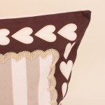 Coussin teckel velours marron beige 45x45cm | Hashtag Déco