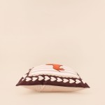 Coussin teckel velours marron beige 45x45cm | Hashtag Déco