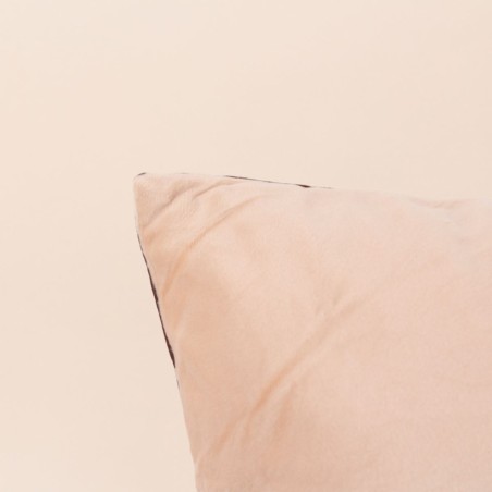 Coussin teckel velours marron beige 45x45cm | Hashtag Déco